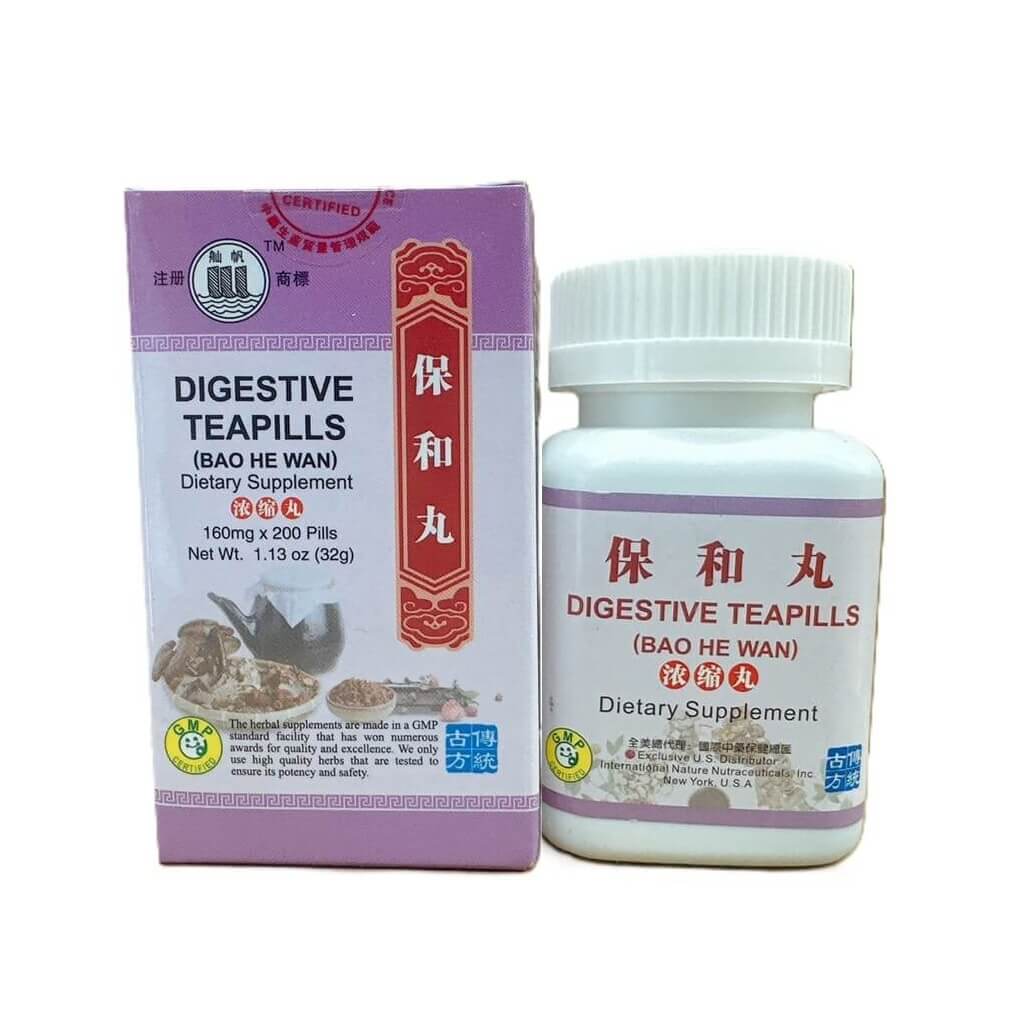 Digestive Teapills (Bao He Wan) Extra Concentrated (200 Pills) - Buy at New Green Nutrition