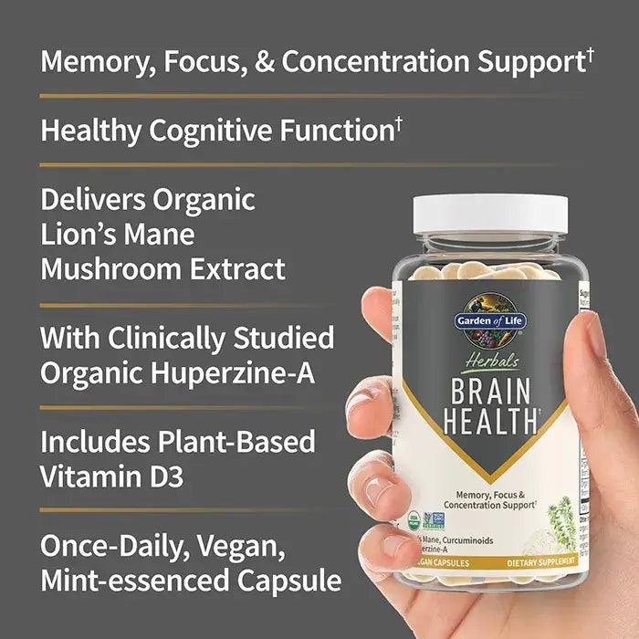 Garden of Life Herbals Brain Health (30 Capsules) - Buy at New Green Nutrition