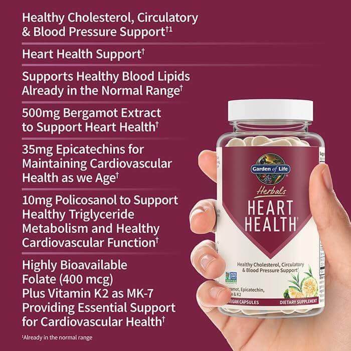Garden of Life Herbals Heart Health (30 Capsules) - Buy at New Green Nutrition