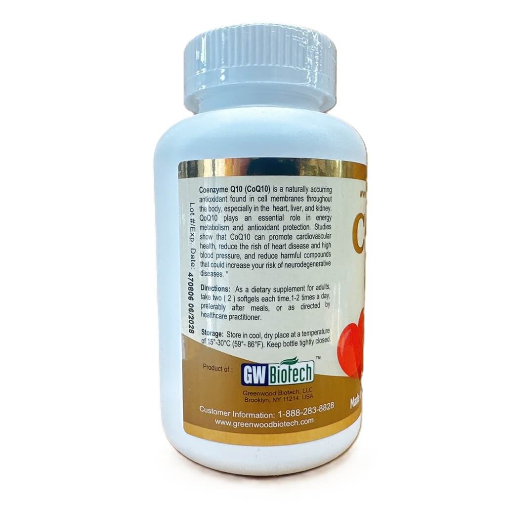 CoQ-10 100mg (180 Softgels) - Buy at New Green Nutrition