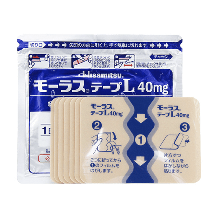Hisamitsu Mohrus Tape L 40mg Muscle Pain Relief Patch (7 Patches) - 2 Sets - Buy at New Green Nutrition
