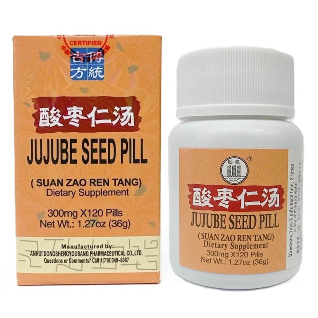 Jujube Seed Pill, Suan Zao Ren Tang 300mg (120 Pills) - Buy at New Green Nutrition