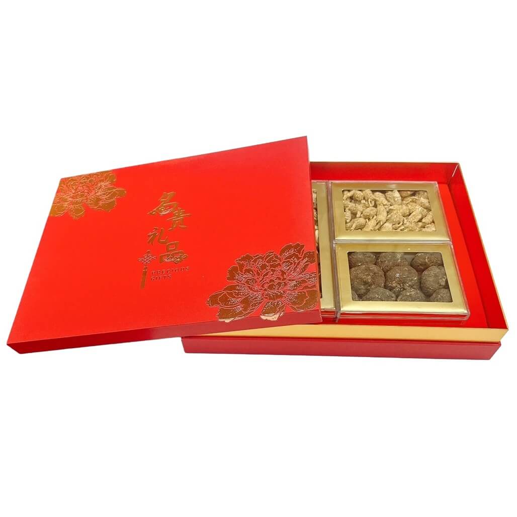 Medium Round Ginseng, Maca Plus White Shiitake Mushrooms Premium Gift Box Set - Buy at New Green Nutrition