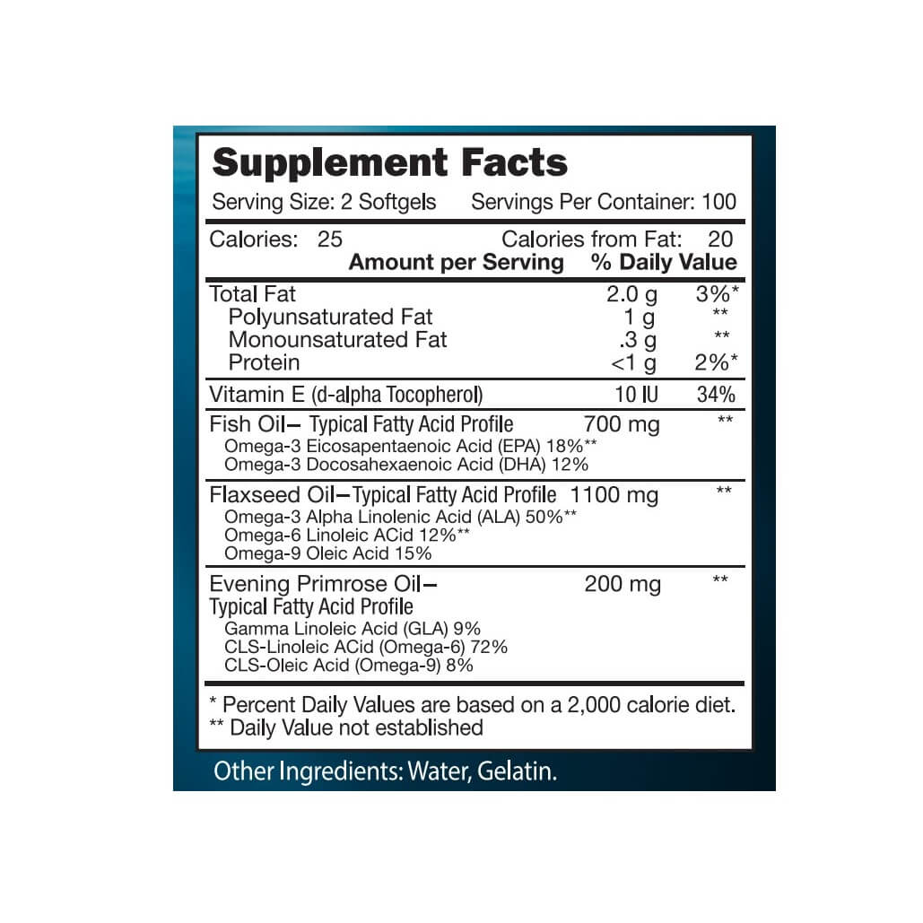 Triple Strength Omega 3-6-9 Fish Oil (200 Softgels) - Buy at New Green Nutrition