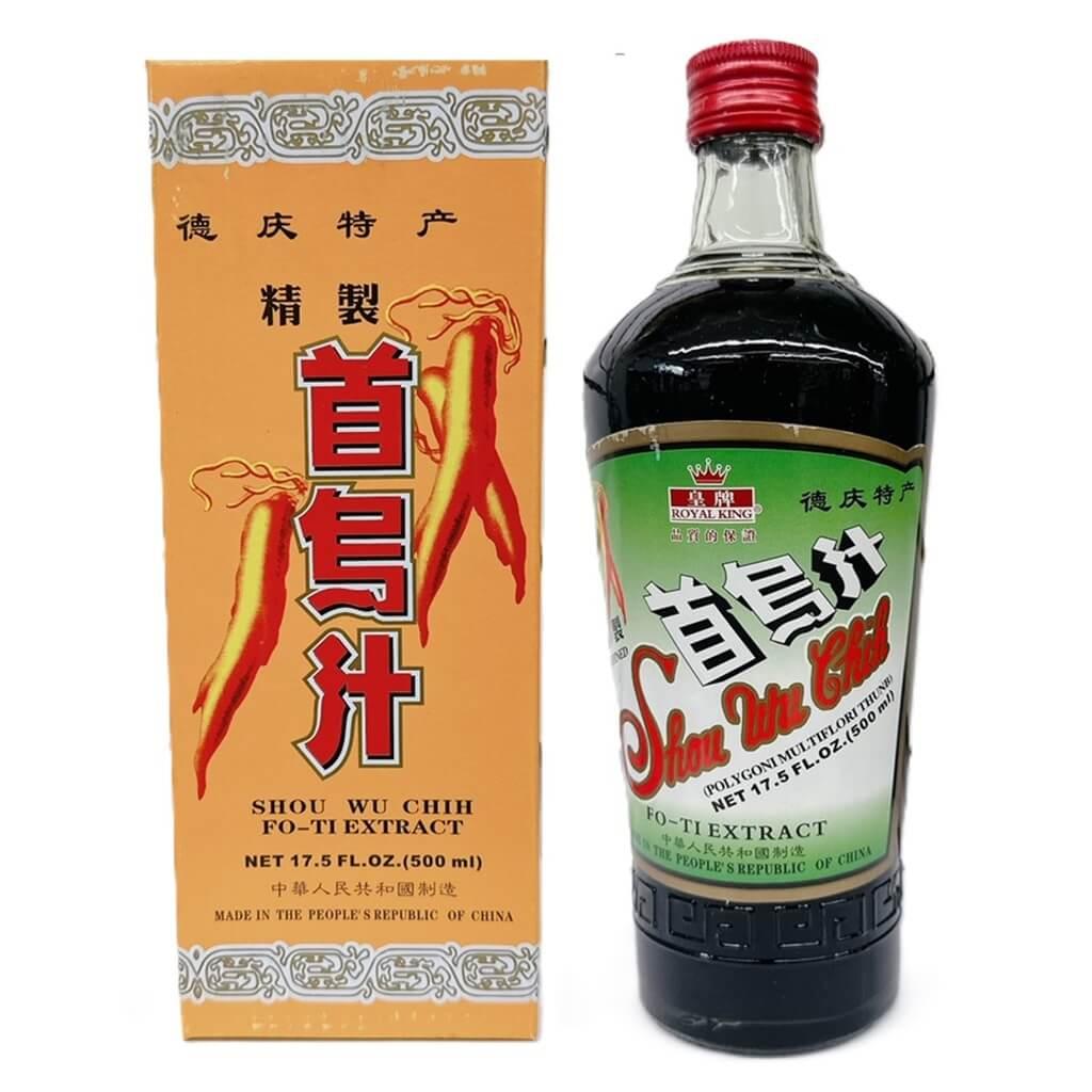Shou Wu Chih Fo-Ti Extract Tonic, Alcohol Free (17.5oz) - 2 Bottles