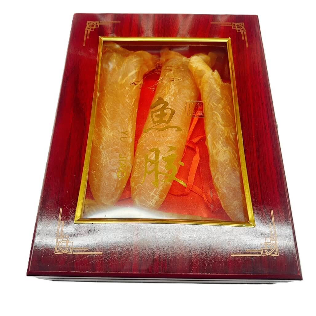 Premium Fish Maw Large Size (8oz Hardwood Gift Box) - Buy at New Green Nutrition