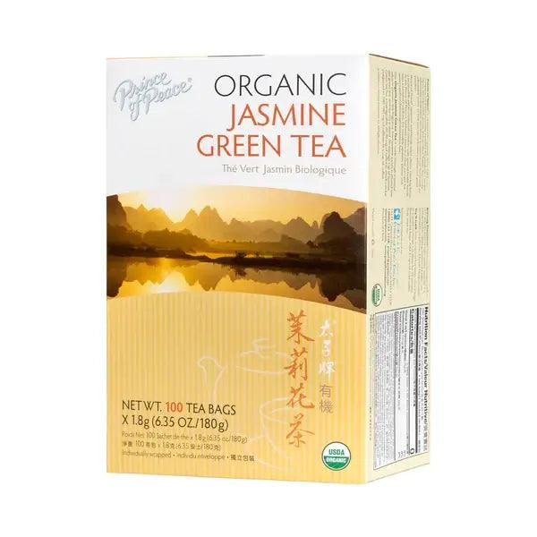 Prince of Peace USDA Organic Jasmine Green Tea (100 Teabags) - Buy at New Green Nutrition