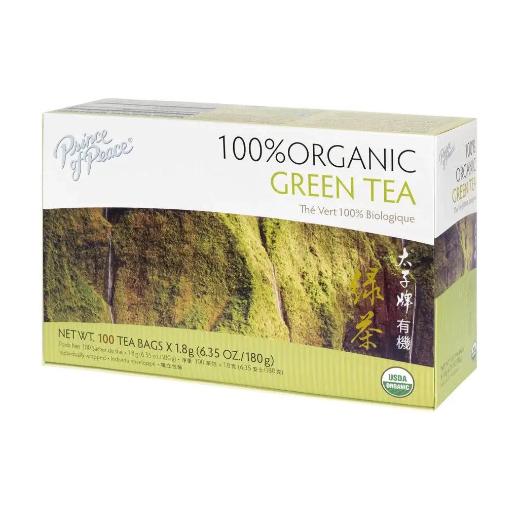 Prince of Peace USDA Organic Green Tea (100 Teabags) - Buy at New Green Nutrition