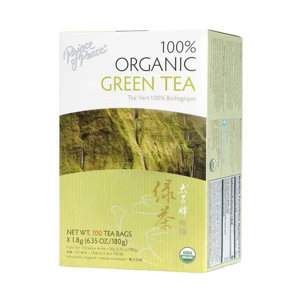 Prince of Peace USDA Organic Green Tea (100 Teabags) - Buy at New Green Nutrition
