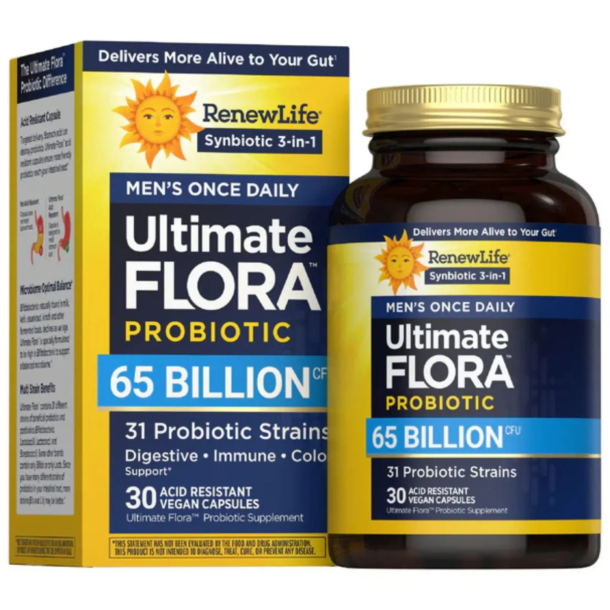 Renew Life Ultimate Flora Men's Once Daily Probiotic 65 Billion (30 Capsules) Buy at New Green Nutrition