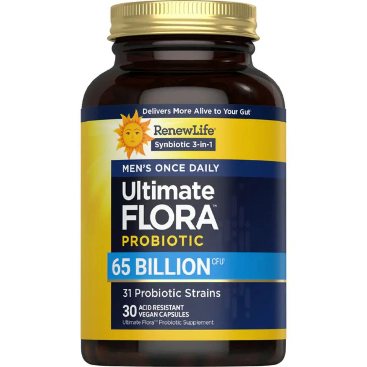 Renew Life Ultimate Flora Men's Once Daily Probiotic 65 Billion (30 Capsules) Buy at New Green Nutrition