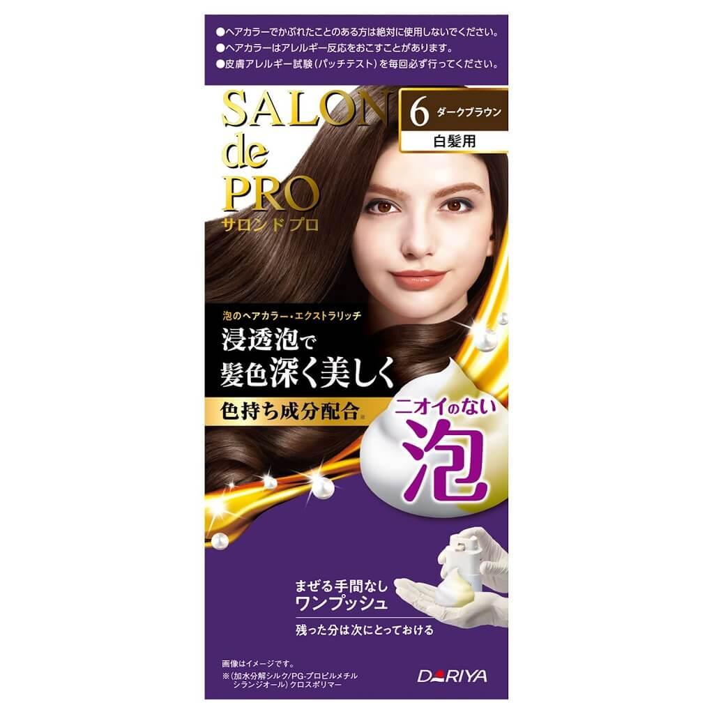 Dariya Salon De Pro Foam Dye Hair Color Kit (#6 Dark Brown) - Buy at New Green Nutrition