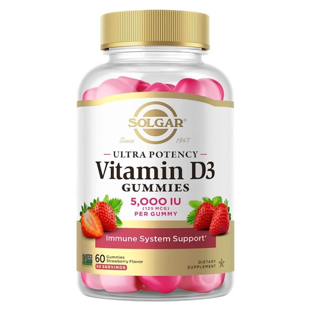 Solgar Ultra Potency Vitamin D3 Gummies 5000 IU (60 Gummies)