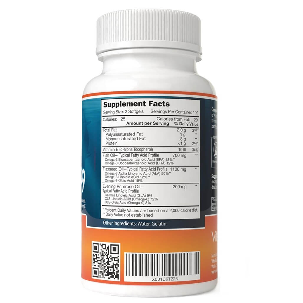 Triple Strength Omega 3-6-9 Fish Oil (200 Softgels) - Buy at New Green Nutrition