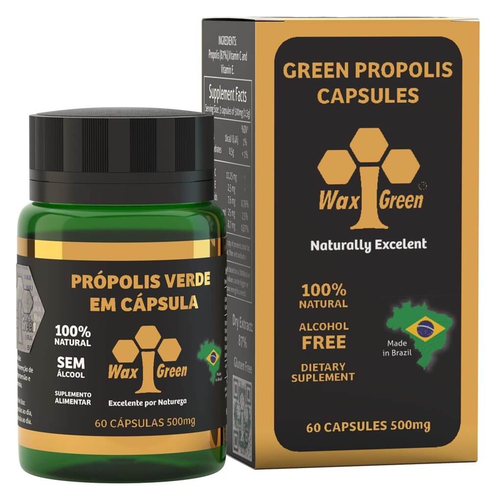 Wax Green Bee Propolis 500mg (60 Capsules) - Buy at New Green Nutrition