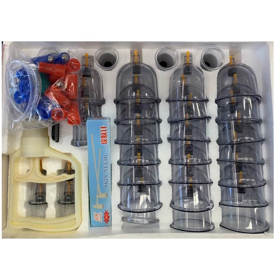 Acupoint Cupping Set, Vacuum Suction Pump, ISO Certified (32 Cups) - Buy at New Green Nutrition