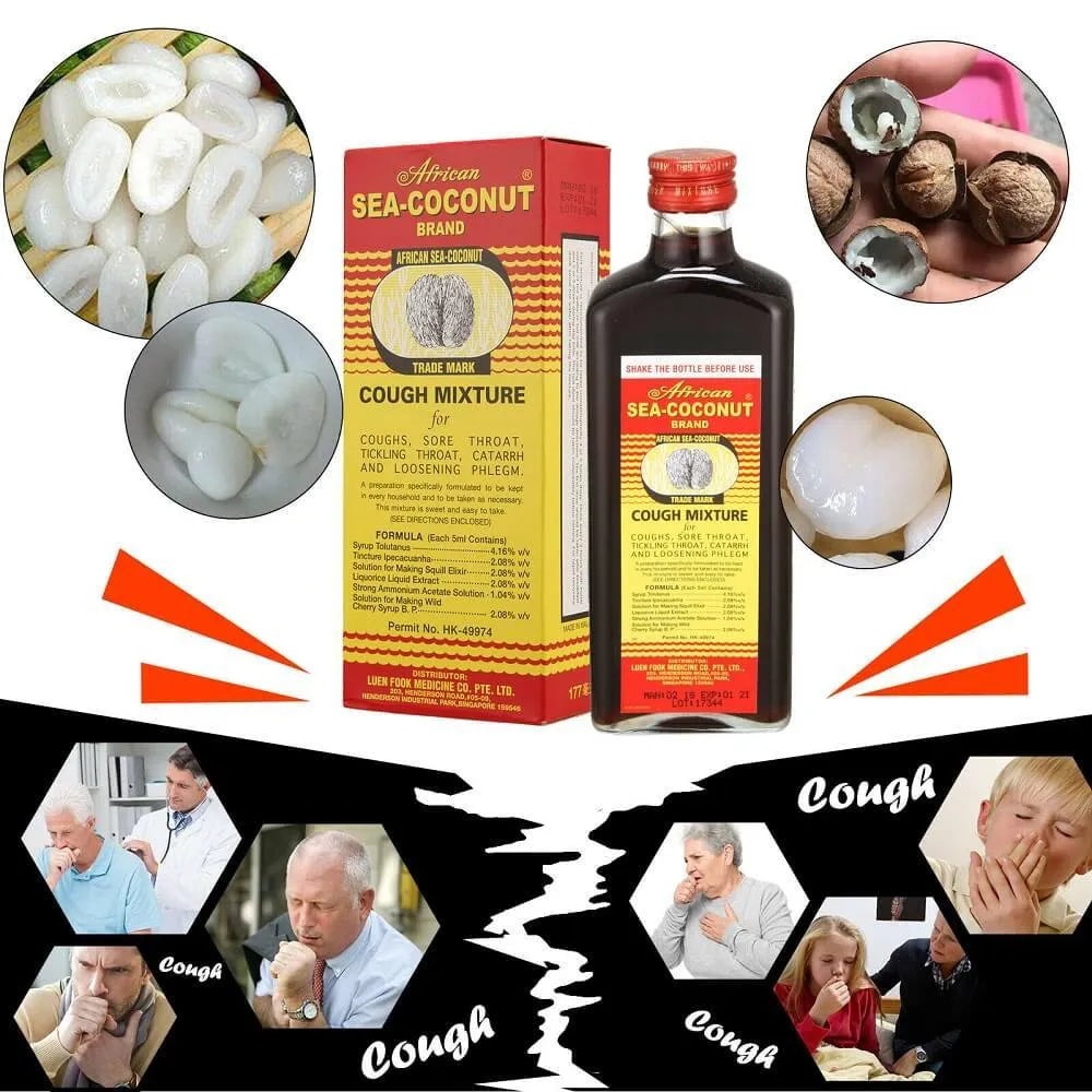 African Sea-Coconut Herbal Cough Mixture (177 ML) - Buy at New Green Nutrition