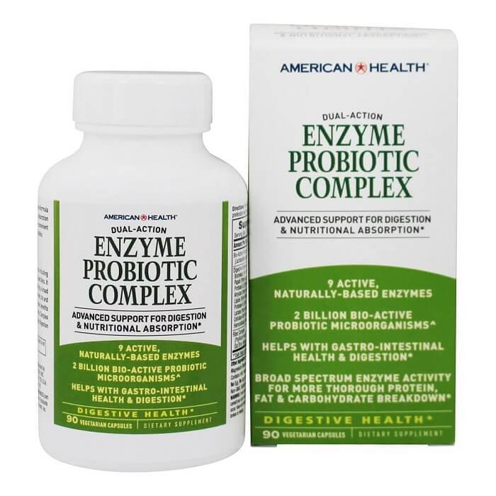 American Health Dual Action Enzyme Probiotic Complex (90 Veggie Capsules) - Buy at New Green Nutrition