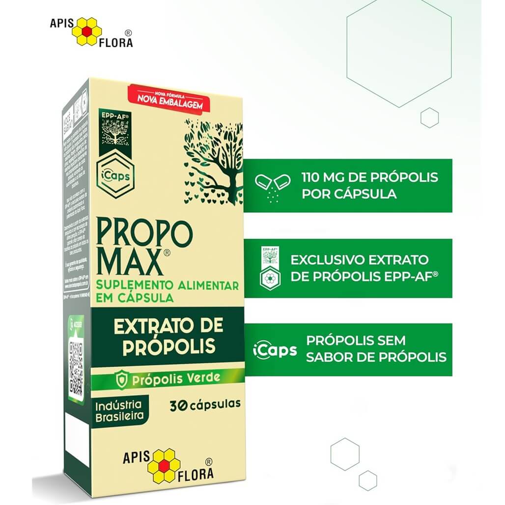 Apis Flora Propomax 310mg Green Bee Propolis Capsules (30 Capsules) - Buy at New Green Nutrition