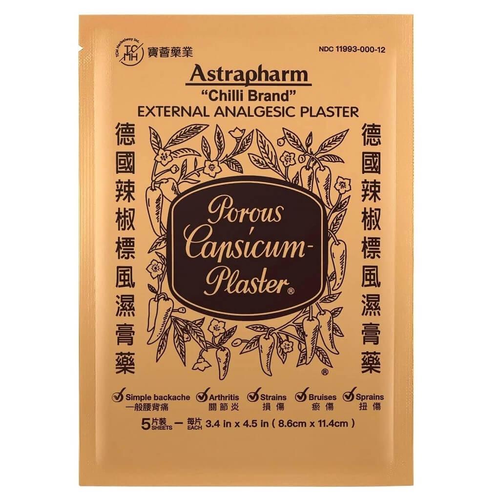 Astrapharm Chili Brand Porous Capsicum Plaster (5 Plasters) - Buy at New Green Nutrition