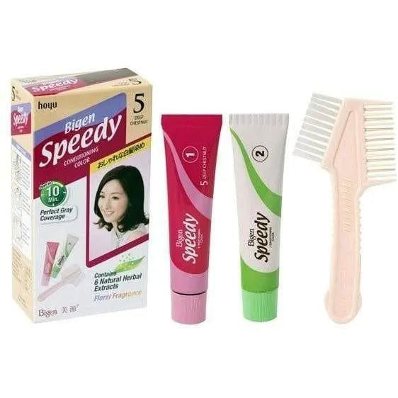 Bigen Speedy Kit With Brush - #5 Deep Chestnut - Buy at New Green Nutrition