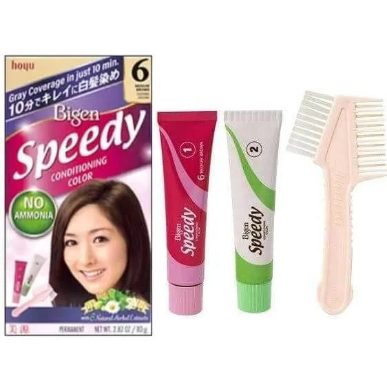 Bigen Speedy Kit With Brush - #6 Medium Brown - Buy at New Green Nutrition