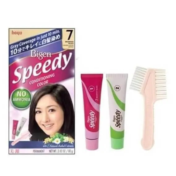 Bigen Speedy Kit With Brush - #7 Brownish Black - Buy at New Green Nutrition