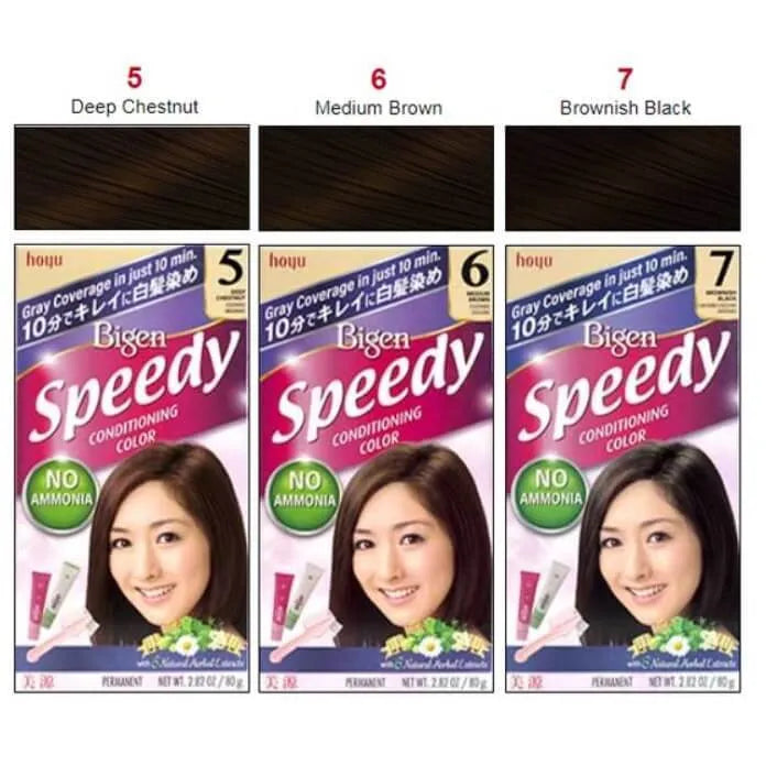 Bigen Speedy Kit With Brush - #7 Brownish Black - Buy at New Green Nutrition
