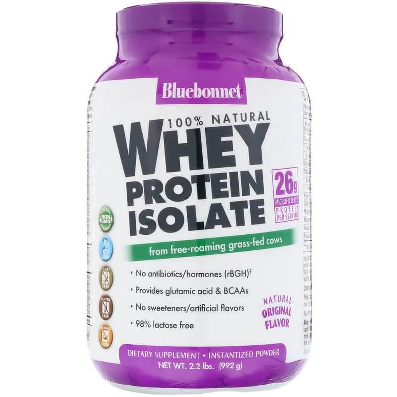 Bluebonnet Nutrition Whey Protein Isolate Natural Original Flavor (2.2 lbs) - Buy at New Green Nutrition