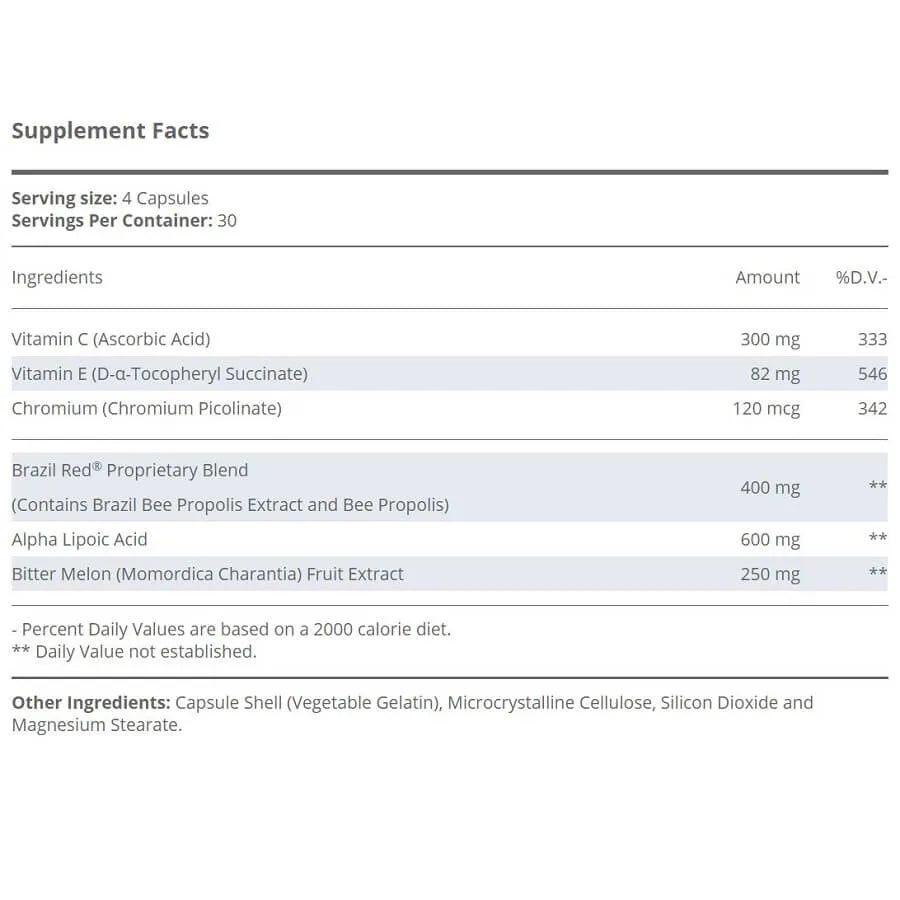Brazil Red Bee Propolis with Bitter Melon (120 Veggie Capsules) - Buy at New Green Nutrition