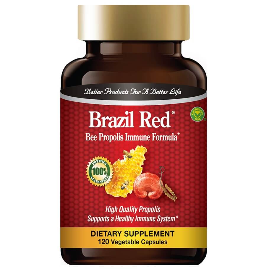 Brazil Red Bee Propolis with Reishi and Cordyceps, Immune Support (120 Veggie Capsules) - Buy at New Green Nutrition