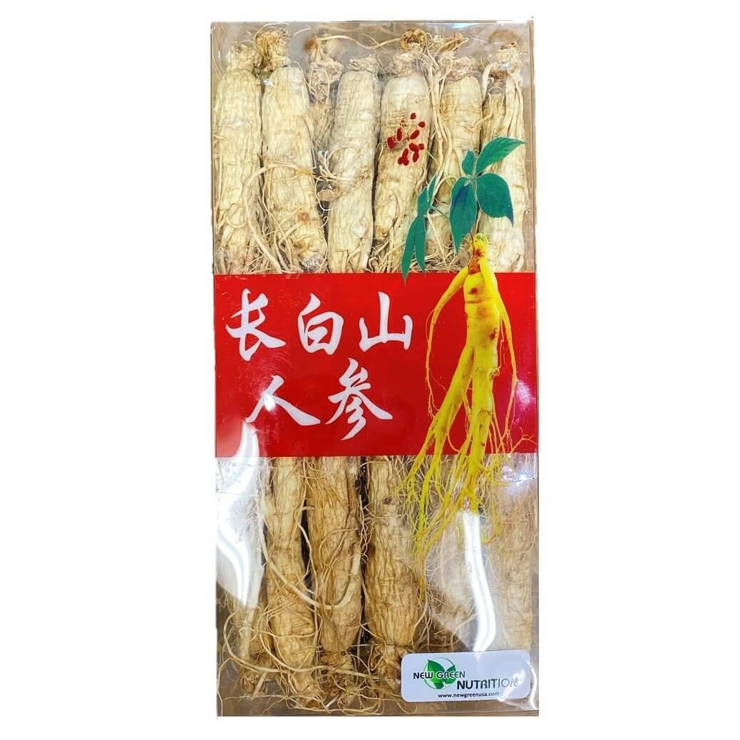 Changbai Mountain Premium Dried White Ginseng Root (1lb Gift Box) - Buy at New Green Nutrition