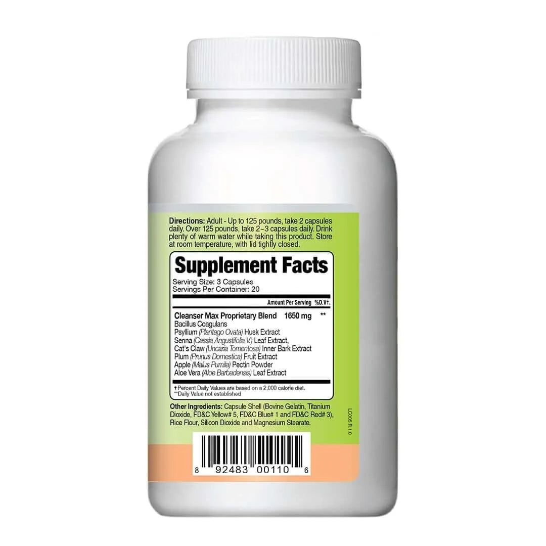 Cleanse Max Cleanser Max (60 Capsules) – New Green Nutrition