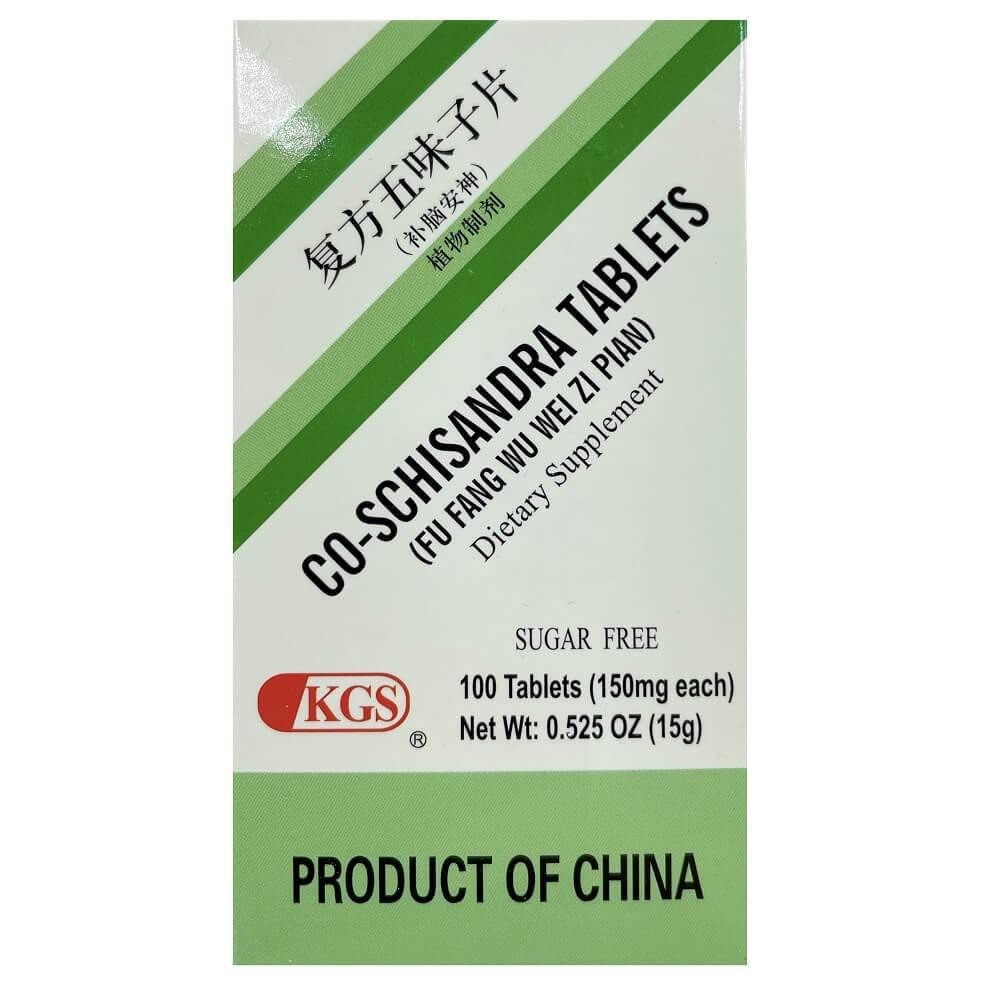 Co-schisandra (Fu Fang Wu Wei Zi) - 100 Tablets - Buy at New Green Nutrition