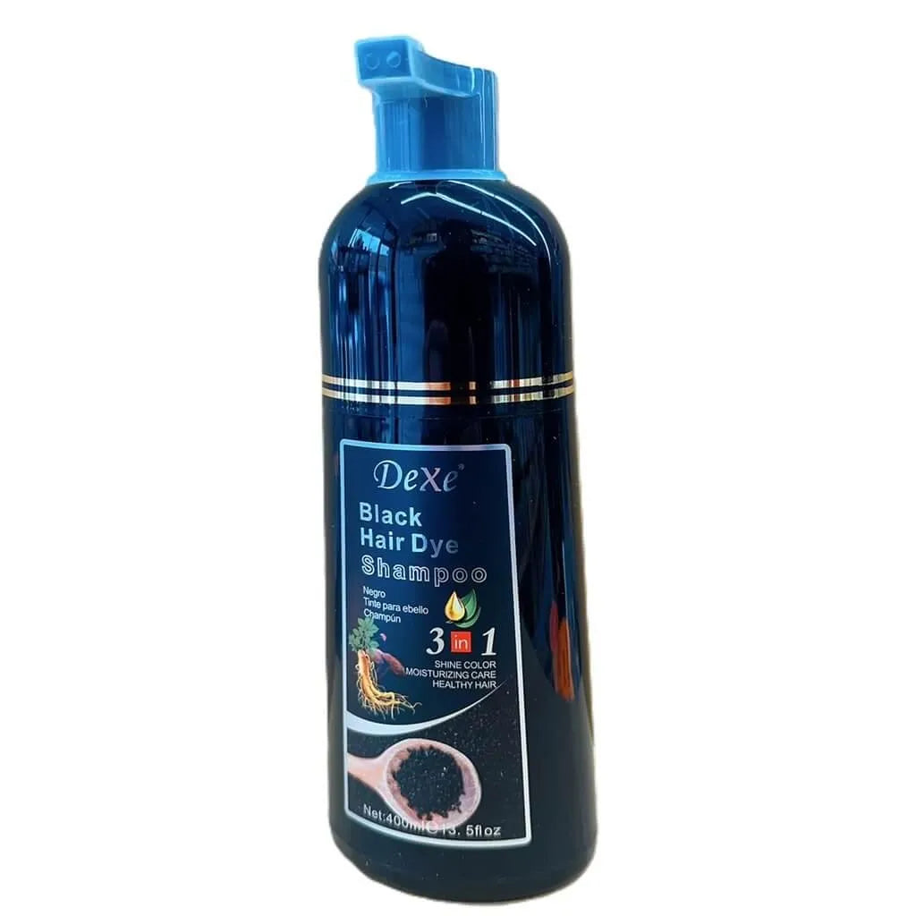 Dexe Black Hair Dye Shampoo, 3 in 1 Hair Color Shampoo Black Color (400 ML) - Buy at New Green Nutrition
