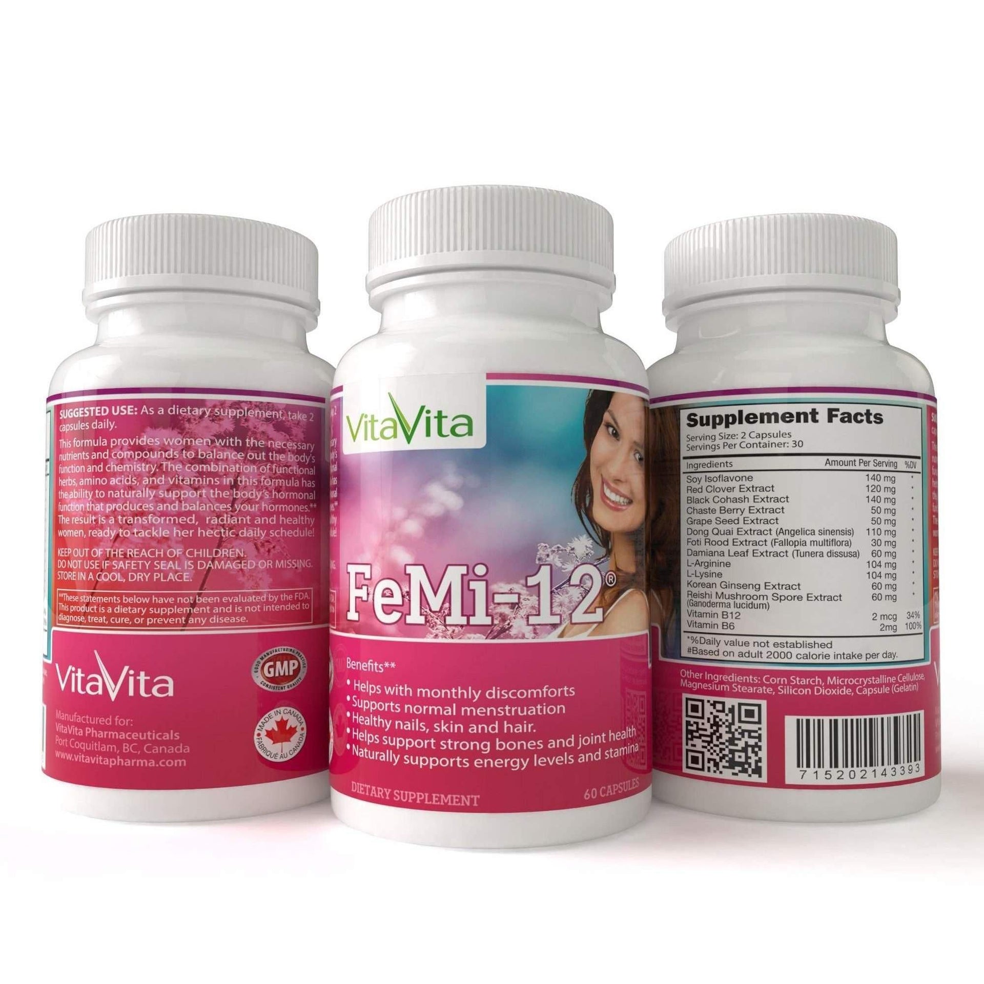 FeMi-12, Natural Aging Support Formula for Women (60 Capsules) - Buy at New Green Nutrition
