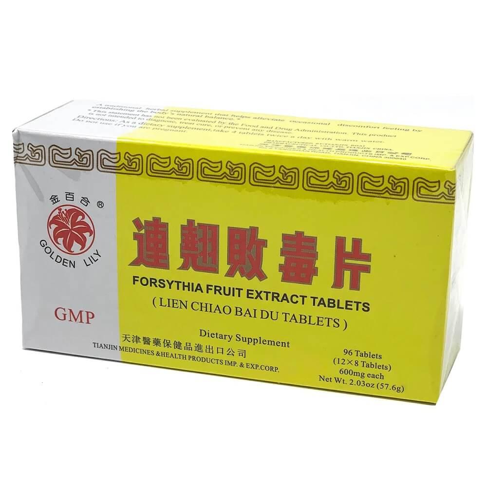 Forsythia Fruit Tablets, Lian Qiao Bai Du Pian 600mg (96 Tablets) - Buy at New Green Nutrition