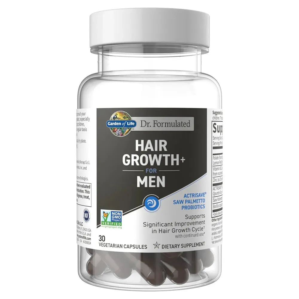 Garden of Life Dr.Formulated Hair Growth+ For Men (30 Vegetarian Capsules) - Buy at New Green Nutrition