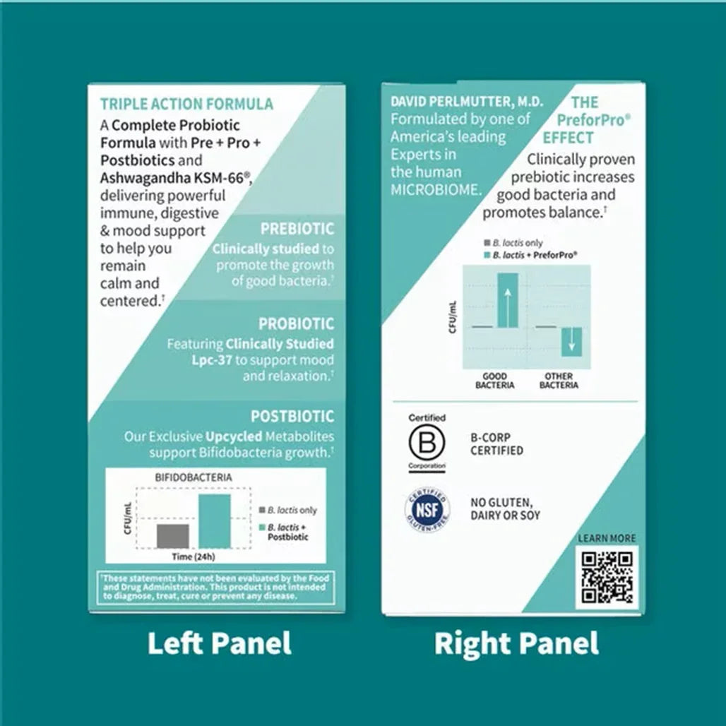 Garden of Life Dr. Formulated Probiotics Calm Pre + Pro + Postbiotics 50 Billion (30 Vegetarian Capsules) - Buy at New Green Nutrition