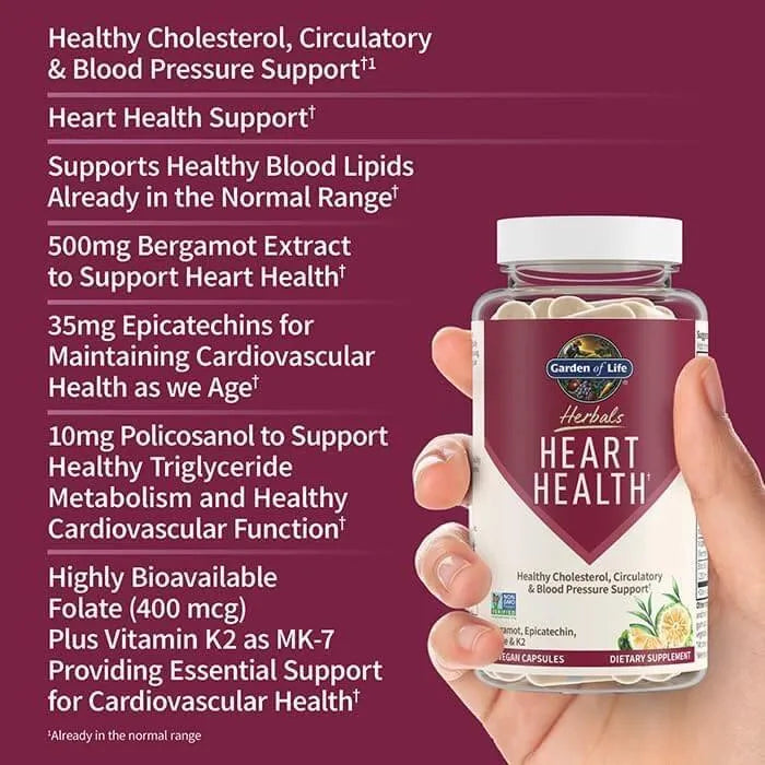 Garden of Life Herbals Heart Health (30 Capsules) - Buy at New Green Nutrition