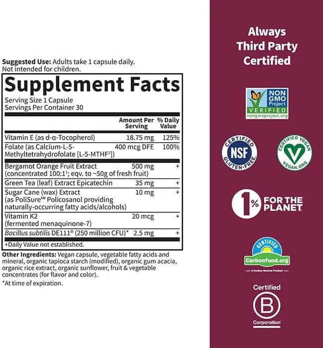 Garden of Life Herbals Heart Health (30 Capsules) - Buy at New Green Nutrition