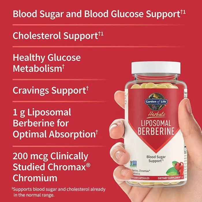 Garden of Life Herbals Liposomal Berberine (60 Capsules) - Buy at New Green Nutrition