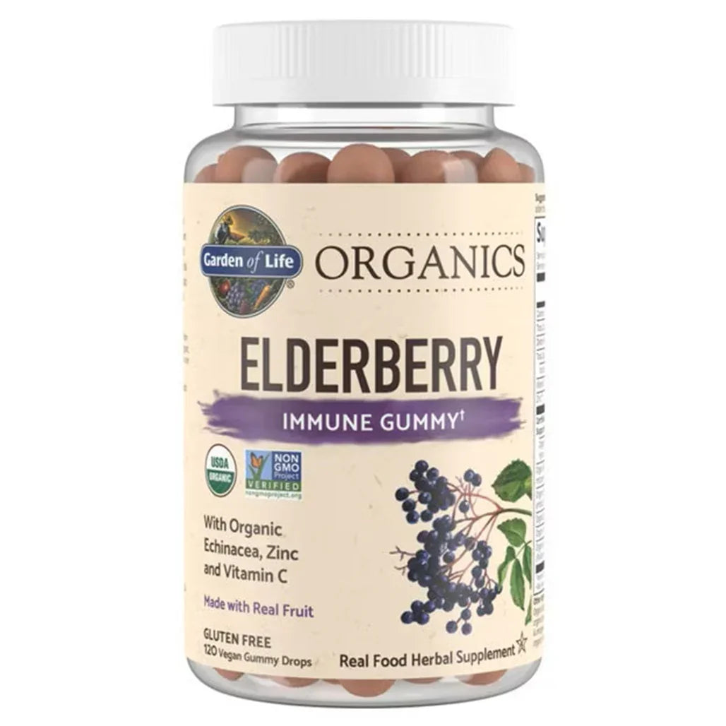 Garden of Life Organics Elderberry Immune Gummy Gummy (120 Vegan Gummy Drops) - Buy at New Green Nutrition