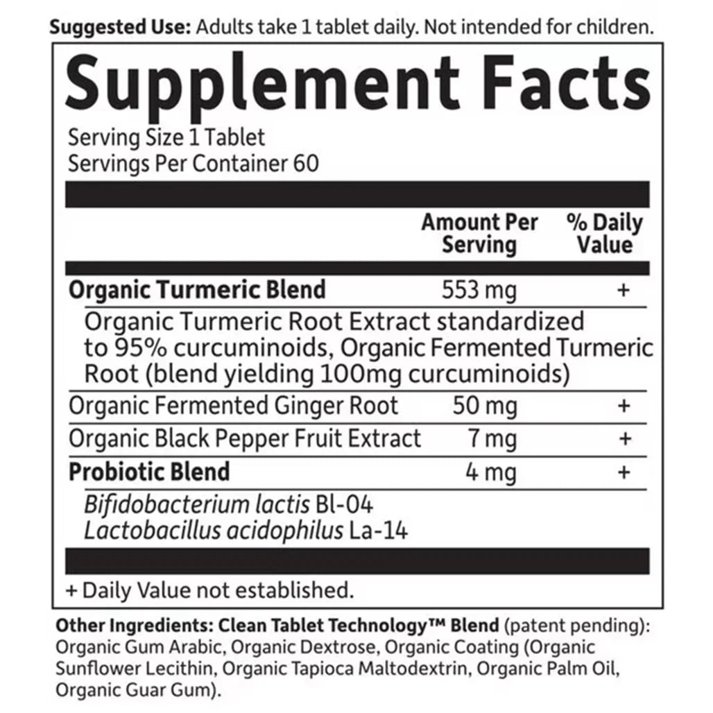 Garden of Life Organics Extra Strength Turmeric Inflammatory Response (60 Vegan Tablets) - Buy at New Green Nutrition