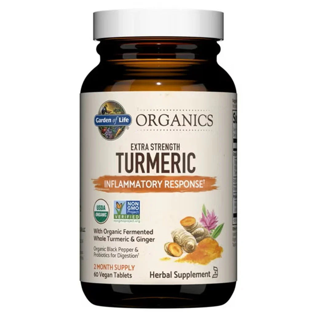 Garden of Life Organics Extra Strength Turmeric Inflammatory Response (60 Vegan Tablets) - Buy at New Green Nutrition