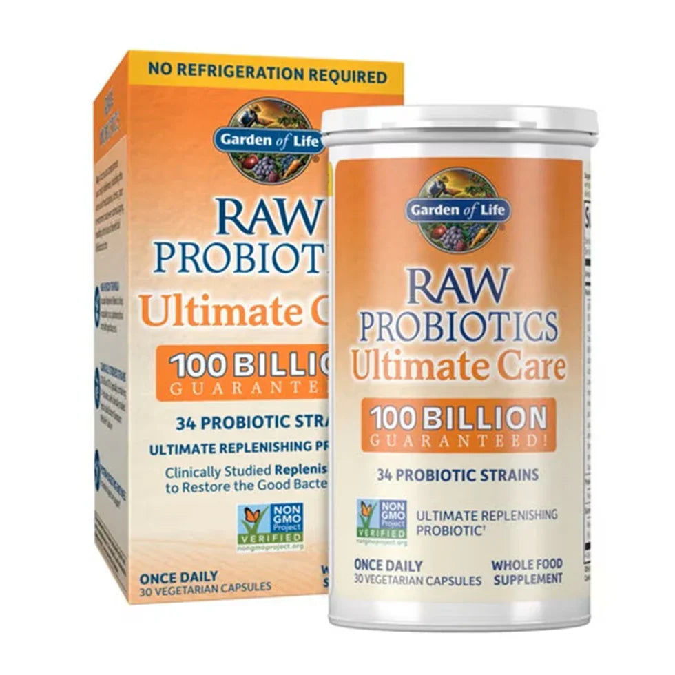 Garden of Life Raw Probiotics Ultimate Care 100 Billion (30 Vegetarian Capsules) - Buy at New Green Nutrition