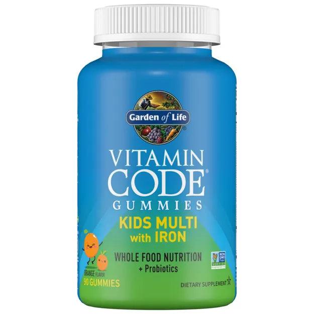 Garden of Life Vitamin Code Gummies Kids Multi with Iron (90 Gummies) - Buy at New Green Nutrition