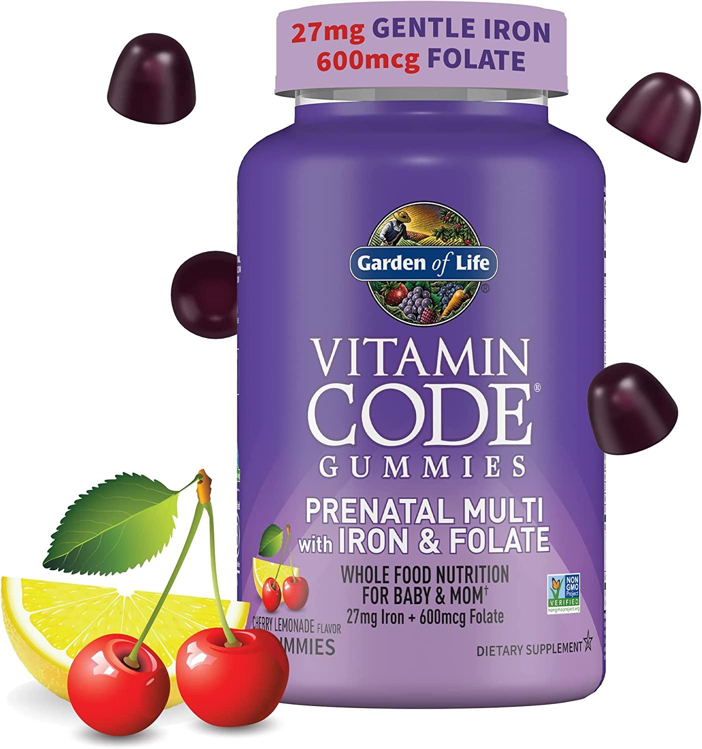 Garden of Life Vitamin Code Gummies Prenatal Multi with Iron & Folate (90 Gummies) - Buy at New Green Nutrition