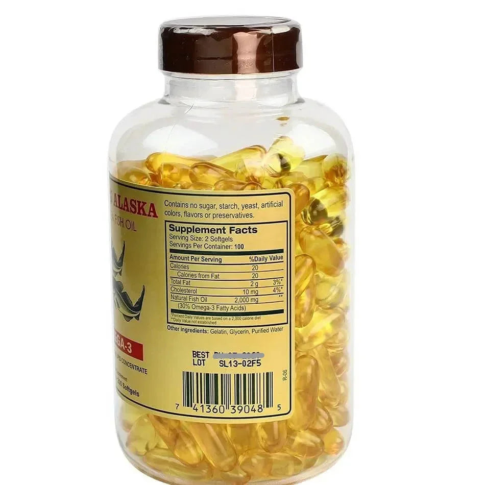 Golden Alaska Omega 3 Deep Sea Fish Oil (200 Softgels) - Buy at New Green Nutrition