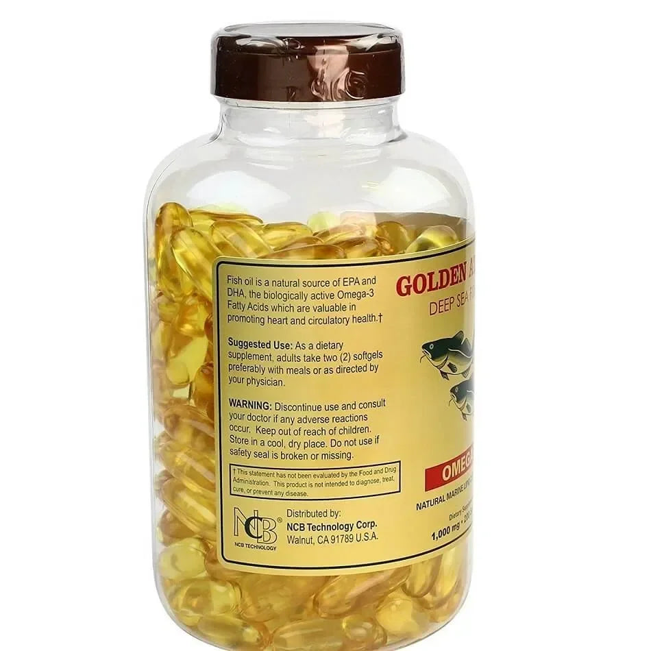 Golden Alaska Omega 3 Deep Sea Fish Oil (200 Softgels) - Buy at New Green Nutrition